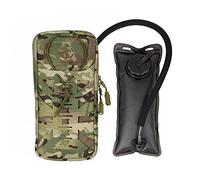 TOPTACPRO Pochette d'Hydratation Tactique avec Vessie 1L Universelle pour Sac d'Hydratation à Eau 1L Poche d'Hydratation Molle Découpée au Laser 500D Nylon (Multi-Camo)