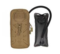 TOPTACPRO Pochette d'Hydratation Tactique avec Vessie 1L Universelle pour Sac d'Hydratation à Eau 1L Poche d'Hydratation Molle Découpée au Laser 500D Nylon (Coyote Brown)