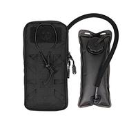 TOPTACPRO Pochette d'Hydratation Tactique avec Vessie 1L Universelle pour Sac d'Hydratation à Eau 1L Poche d'Hydratation Molle Découpée au Laser 500D Nylon (Black)