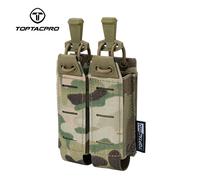 TOPTACPRO pochette tactique Double Mag pour 9mm MOLLE pochette magnétique supérieure ouverte tirage rapide léger 8526