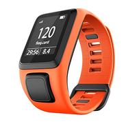 TopTen Bracelet de montre de rechange en silicone compatible avec montre connectée TomTom Runner 2/3, Spark 3, Golfer 2, Adventurer (orange), Silicone