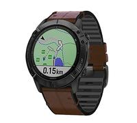 TopTen Bracelet de montre en cuir de 22 mm à ajustement rapide, bracelet de rechange compatible avec Garmin Fenix 7/Fenix 6/Fenix 5/Forerunner 935,945/Epix 2/Instinct 2/Approach S62, S60, Cuir, Cuir