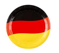 TopTen fête ASSIETTE EN CARTON ALLEMAGNE 24 cm diamètre, FOOTBALL, Lot de 8 Pack (1 X Pièce 8)