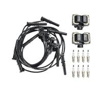 Topteng 2 Ignition Coil Pack 8 Spark Plugs and Wire Set FD487 SP432 adapté pour Ford Expedition