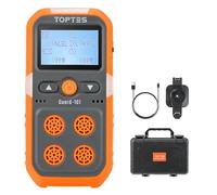 TopTes Guard-101 Détecteur De Gaz, Moniteur 4 Gaz pour H2S, CO, LEL Et O2, avec Alarme Vibrante, Visuelle Et Sonore, 14 Heures D'Autonomie, Antidéflagrant, pour Travail Et Maison - Orange