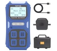 TopTes Guard-156 Détecteur 4 en 1 pour H2S, CO, Lie et O2, Triple Alarme (visuel, Vibration, sonore), réponse Rapide 0,5 s, Design Pratique et Anti-poussière pour sécurité au Travail et à Domicile