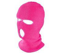 TOPTIE Cagoule à 3 Trous Double Tricot, Balaclava Masque de Ski Coupe-Vent Respirant pour Homme et Femme