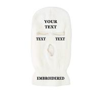 TOPTIE Cagoule tricotée à 3 Trous personnalisée Broderie, Masque intégral pour Adulte