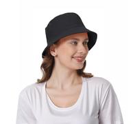 TopTie Chapeau de soleil unisexe en coton sergé pour homme et femme, Noir , taille unique