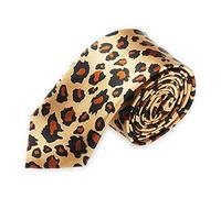 TopTie Cravate unisexe imprimée léopard Skinny Cravate