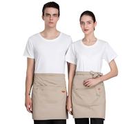 TOPTIE Demi-tablier en jean unisexe pour serveuse/serveur, Tablier de taille pour restaurant, café, hôtel, bar