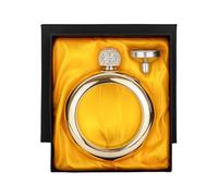 TOPTIE Flacon de poignet de 3,5 oz, flacon de bracelet en acier inoxydable avec couvercle en cristal avec entonnoir pour cadeau