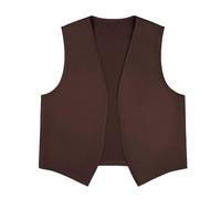 TOPTIE Gilet unisexe sans poche, Gilet victorien, Costume de paysan, Gilet de travail bénévole