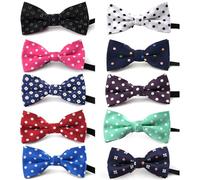 TOPTIE Lot de 10 nœuds Papillon réglables pour Chien, Collier Noeud Papillon Pet Cravate Noeud Papillon Collier pour Chiot Chaton,Durable Et Confortable