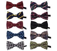 TOPTIE Lot de 10 nœuds Papillon réglables pour Chien, Collier Noeud Papillon Pet Cravate Noeud Papillon Collier pour Chiot Chaton,Durable Et Confortable