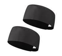 TOPTIE Lot de 2 toques de chef pour homme et femme en maille respirante avec crochet et boucle, cuisine et pâtisserie, Noir , Taille unique