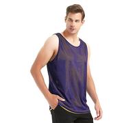 TOPTIE Maillots de Basket-Ball pour Homme, débardeur en Maille réversible, Maillot de Crosse