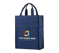 TOPTIE Sac Fourre-Tout Personnalisé en Coton avec Soufflet et Poche Avant, Cabas Initiale Personnalisée avec Poignée Supérieure