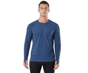 TOPTIE T-Shirt de Sport à Manches Longues pour Homme Dry Fit, idéal pour la Course à Pied et l'entraînement décontracté