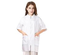 TOPTIE Veste de Coupe de Cheveux en Nylon pour Salon de Coiffure, Blouse de barbier Chemise de Travail pour toilettage pour Chien Cape de Coiffeur avec Fermeture éclair
