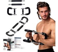 TOPtoper Twister Arm Trainer, équipement d'entraînement de Poitrine réglable, équipement d'exercice des Bras pour Homme, équipement d'entraînement Musculaire des Avant-Bras (Gris, 80-120lbs)