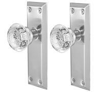 ToPToToo Lot de 2 boutons de porte factices en verre d'un seul ct, boutons de porte factices de remplacement en cristal, boutons de porte intr