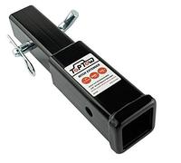 TOPTOW Rallonge de attelage compatible avec récepteur de 51 mm, longueur de 18 cm, avec goupille d'attelage de 1,5 cm