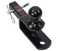 TOPTOW Support de boule d'attelage de remorque ATV/UTV, boule de 5,1 cm, goupille de chape, compatible avec récepteur de 3,8 cm