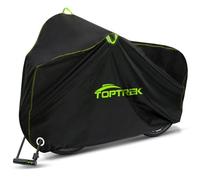 toptrek Housse de vélo étanche 210D pour 1 vélo 200 x 110 x 70 cm | Bâche de protection pour vélo d'extérieur avec œillets de serrure et poignées réfléchissantes, anti-UV