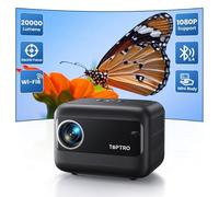 TOPTRO Mini Projecteur Portable Focus Électrique, 20000 Lumens Videoprojecteur Portable 1080P Full HD WiFi6 Bluetooth 5.4 Projecteur 4K, Rétroprojecteur Home Cinéma avec iOS/Android/PC/HDMI/TV Stick