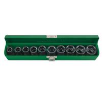 Jeu de douilles de soufflage TOPTUL 1/2 pouces 10 pièce10 11 12 13 14 17 19 21 22 24 mm
