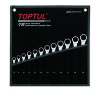 TOPTUL GPAQ1202 Kit de clés à fourche et polygonale à cliquet