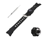 Topuly Bracelet de montre de rechange en résine de 27 mm pour Casio Protrek Pro Trek PRG-110C PRG-110Y PRW-1300 PRW-1300Y PAW-1300 - Accessoire pour homme et femme (noir)