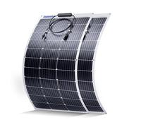 Topunive Lot de 2 panneaux solaires flexibles monocristallins 100 W 12 V 100 W 12 V pour batteries 12 V caravane, camping-car, bateau, yacht, marine