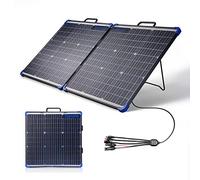 Topunive Panneau solaire portable pliable 100 W 18 V Module photovoltaïque 9BB Bifacial Monocristallin Cellule solaire pour station d'alimentation portable, générateur solaire, camping, urgences