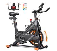 TOPUTURE Velo D Appartement Magnetique, Velo Appartement Connecté APP, Résistance réglable, Vélo d'intérieur avec silencieux, Vélos D'appartement avec fréquence cardiaque Capacité 160KG
