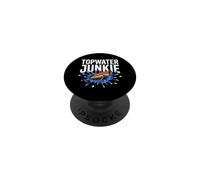 Topwater Junkie Leurre de pêche au Bar Amusant Cadeau d'extérieur PopSockets PopGrip Adhésif