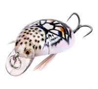 Topwater Leurre flottant pour la pêche au coccinelle avec boule sonore intégrée pour bar truite, perles en acier inoxydable pour son, yeux 3D réalistes et hameçons triples pour la capture de poissons