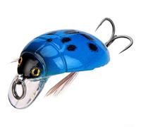 Topwater Leurre flottant pour la pêche au scarabée avec boule sonore intégrée pour bar truite, perles en acier inoxydable pour son, yeux 3D réalistes et hameçons triples pour la capture de poissons (C