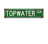 Topwater TER Sign Plaque en métal 10,2 x 40,6 cm