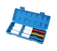 TOPWAY 1/2" Jeu de Douilles à Chocs pour Jantes Aluminium 17mm 19mm 21mm, Extra Profondes, avec 3 Manchons Plastiques, Acier au Chrome Molybdène, pour Tournevis à Percussion