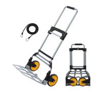 TOPWAY Chariot Pliant Diable Pliable en Plaque d'Aluminium Chariot à Sac Multi-usages Charge Max de 120 kg, pour Le Transport de Bagages de Shopping en Mouvement