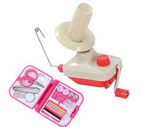 TOPWAY Enrouleur de Balle de Fil et Kit de Couture Portable, Enroulement de Fil de Laine à Commande Manuelle, Outil d'aiguille à Tricoter 990222
