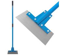 TOPWAY Grattoir de Sol Robuste 300 mm de Large, Grattoir à Choc avec Grande Manche Amovible en Fibre de Verre de 1450 mm pour l'Élimination des Adhésifs, Coulis, Saleté et Crasse