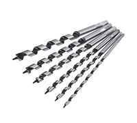 TOPWAY Jeu de Mèche à Bois Hélicoïdal 6Pcs, 230mm Longueur 6-16mm Foret de Tarière à Tige Hexagonale en Acier au Carbone pour le Travail du Boisde Métal Trous en Plastique le Perçage 130230