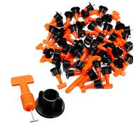 Topway Lot de 100 systèmes de nivellement pour carrelage réutilisables