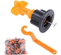 TOPWAY Lot de 500 niveleurs de carrelage réutilisables pour la construction de murs, sols + clés spéciales (type croix) 347836