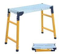 TOPWAY Plate-Forme de Travail Pliable et réglable, capacité de Charge de 500 kg, échafaudage Pliable pour Banc de Travail pour travaux intérieurs et extérieurs, 90 x 36 x 120,5 cm