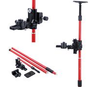 TOPWAY Tige Télescopique de Niveau Laser 4M Alliage d'aluminium Perche Télescopique Extensible du Sol au Plafond avec Support et Sac en Nylon