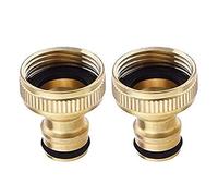 Topways® Laiton 3/4'' BSP Nez de Robinet d'arrosage à Visser débit Tap Connector Threaded Faucet Adapter 2 Pack